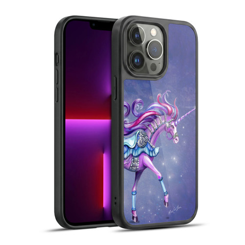 Rose Khan Unicorns Purple Carousel Horse Gel Armour Case For Apple iPhone 13 Pro Max