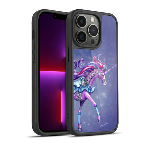 Rose Khan Unicorns Purple Carousel Horse Gel Armour Case For Apple iPhone 13 Pro