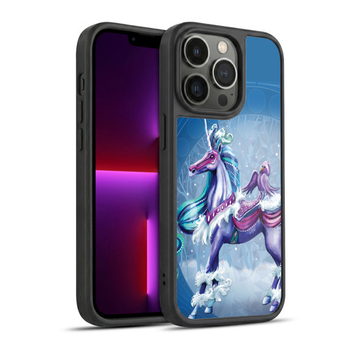 Rose Khan Unicorns Winter Blue Gel Armour Case For Apple iPhone 13 Pro