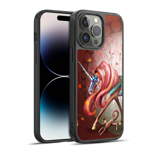 Rose Khan Unicorns Autumn Orange Gel Armour Case For Apple iPhone 14 Pro Max