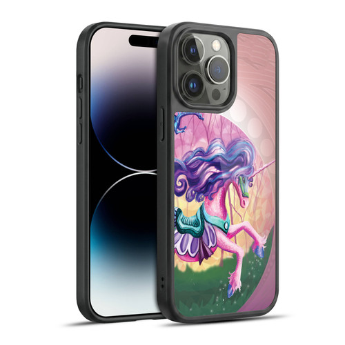 Rose Khan Unicorns Pink Spring Gel Armour Case For Apple iPhone 14 Pro Max