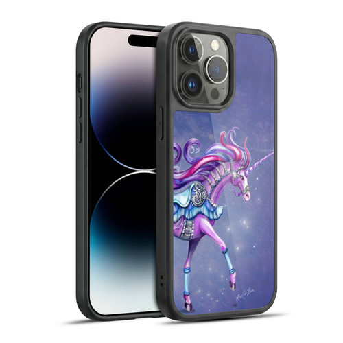 Rose Khan Unicorns Purple Carousel Horse Gel Armour Case For Apple iPhone 14 Pro Max