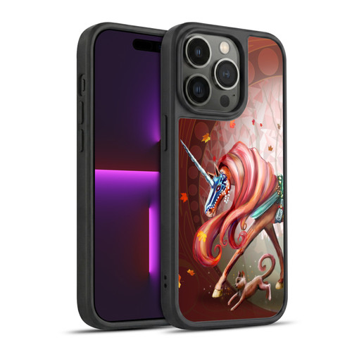 Rose Khan Unicorns Autumn Orange Gel Armour Case For Apple iPhone 14 Pro