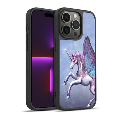Rose Khan Unicorns Lilac Purple Butterfly Gel Armour Case For Apple iPhone 14 Pro