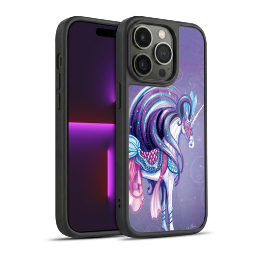 Rose Khan Unicorns White And Purple Gel Armour Case For Apple iPhone 14 Pro