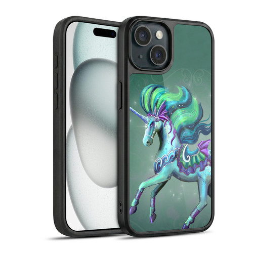 Rose Khan Unicorns Sea Green Gel Armour Case For Apple iPhone 15