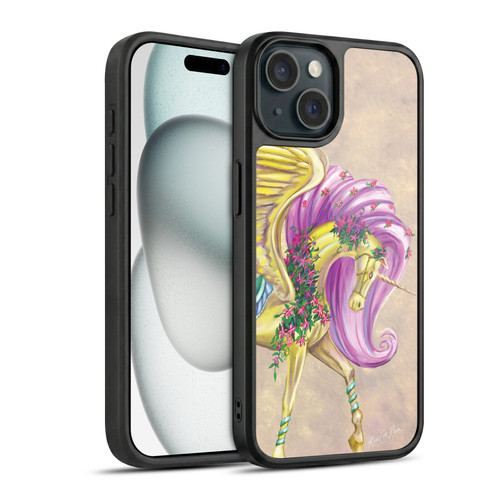 Rose Khan Unicorns Yellow Pegasus Gel Armour Case For Apple iPhone 15