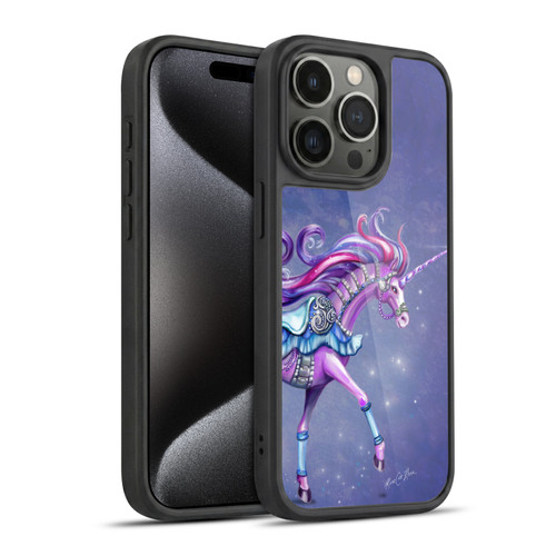 Rose Khan Unicorns Purple Carousel Horse Gel Armour Case For Apple iPhone 15 Pro