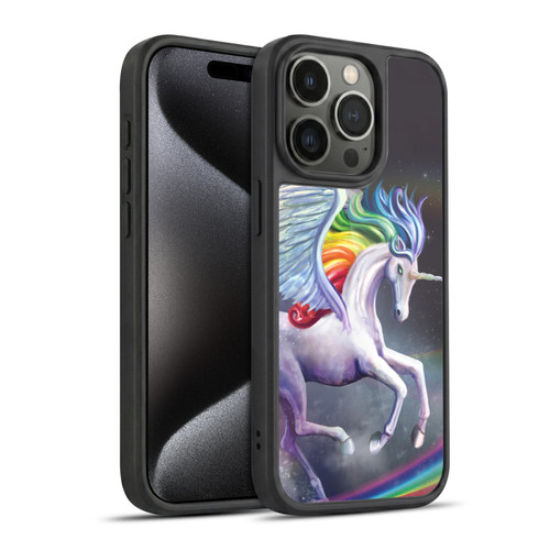 Rose Khan Unicorns Rainbow Dancer Gel Armour Case For Apple iPhone 15 Pro