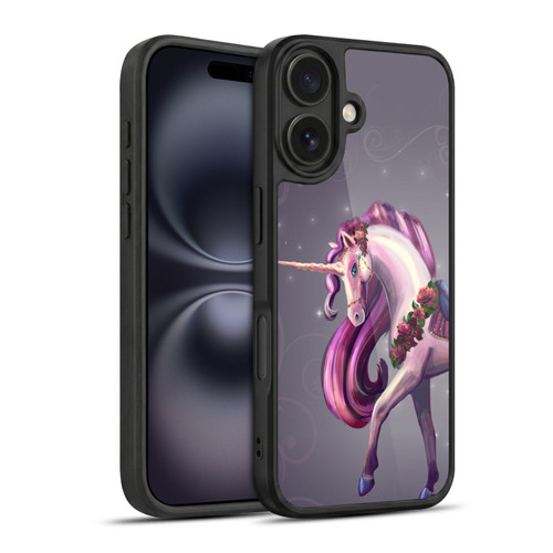 Rose Khan Unicorns Rose Red Gel Armour Case For Apple iPhone 16