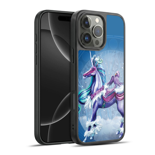 Rose Khan Unicorns Winter Blue Gel Armour Case For Apple iPhone 16 Pro Max