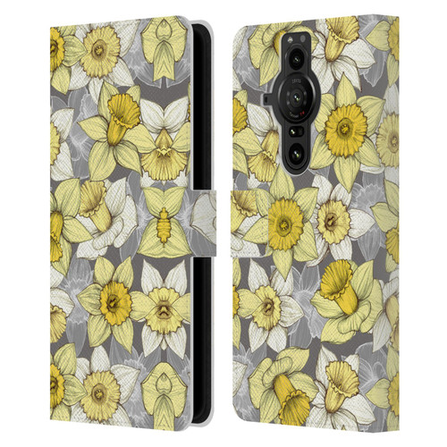 Micklyn Le Feuvre Florals Daffodil Daze Leather Book Wallet Case Cover For Sony Xperia Pro-I