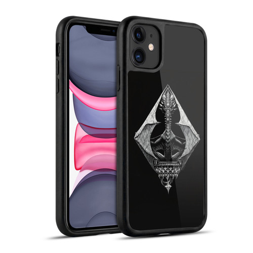 Stanley Morrison Black And White Gothic Diamond Dragon Gel Armour Case For Apple iPhone 11