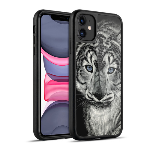 Stanley Morrison Black And White Blue Eyed Snow Leopard Cat Gel Armour Case For Apple iPhone 11