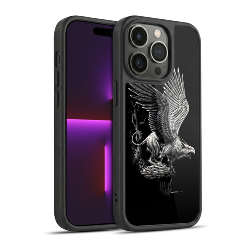 Stanley Morrison Black And White Griffon Gel Armour Case For Apple iPhone 14 Pro