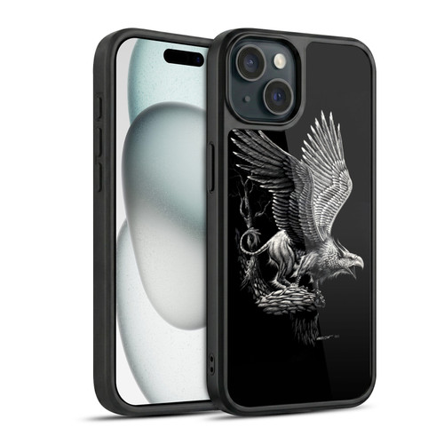 Stanley Morrison Black And White Griffon Gel Armour Case For Apple iPhone 15