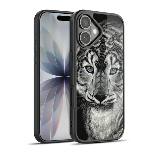 Stanley Morrison Black And White Blue Eyed Snow Leopard Cat Gel Armour Case For Apple iPhone 17