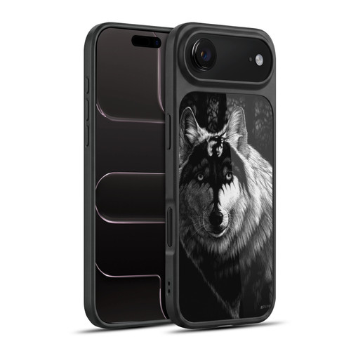Stanley Morrison Black And White Gray Wolf With Dragon Marking Gel Armour Case For Apple iPhone 17 Air