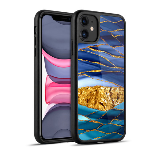 UtArt Dark Night Marble Golden Seas Gel Armour Case For Apple iPhone 11