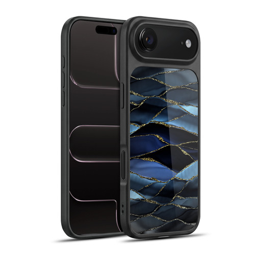 UtArt Dark Night Marble Deep Sparkle Waves Gel Armour Case For Apple iPhone 17 Air