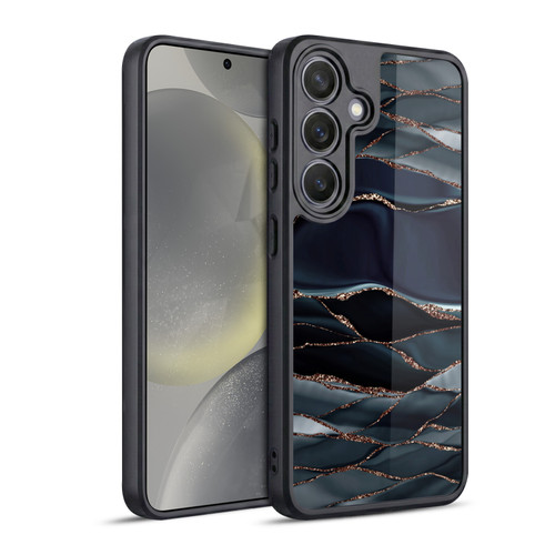 UtArt Dark Night Marble Waves Gel Armour Case For Samsung Galaxy S24 5G