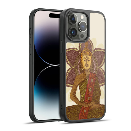 Valentina Symbols Illustration Sitting Buddha Gel Armour Case For Apple iPhone 14 Pro Max