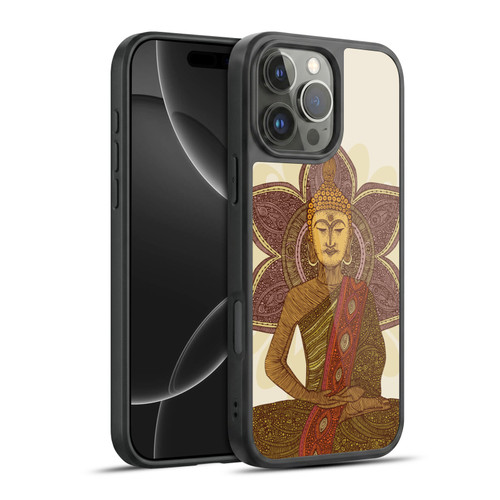 Valentina Symbols Illustration Sitting Buddha Gel Armour Case For Apple iPhone 16 Pro Max