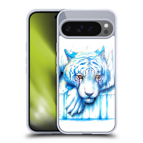 Jonas "JoJoesArt" Jödicke Big Cats Blue Tears Soft Gel Case for Google Pixel 9 Pro XL