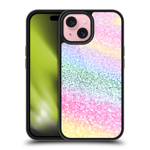 Monika Strigel Glitter Collection Unircorn Rainbow Gel Armour Case For Apple iPhone 15