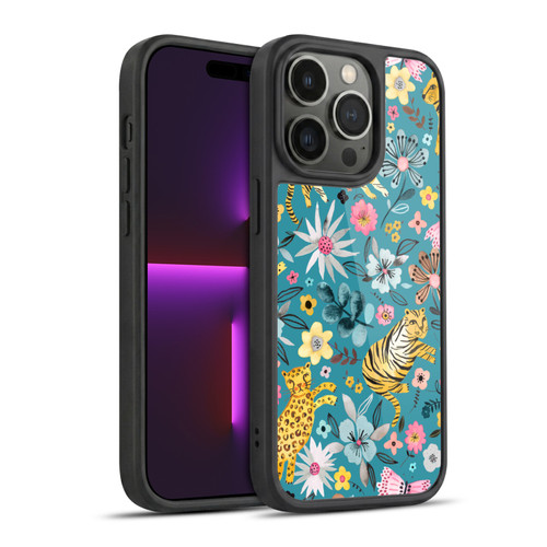 Ninola Botanical Patterns Tigers Flowers Gel Armour Case For Apple iPhone 14 Pro