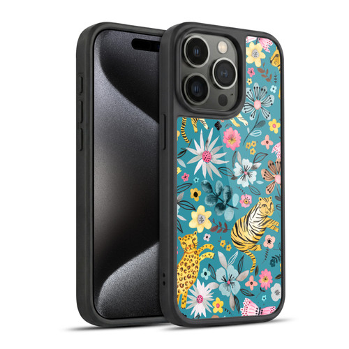 Ninola Botanical Patterns Tigers Flowers Gel Armour Case For Apple iPhone 15 Pro
