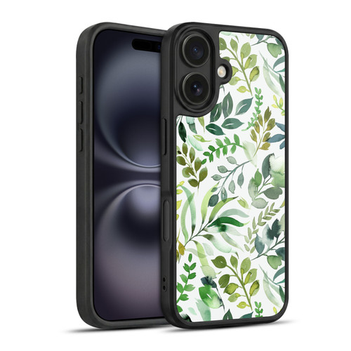 Ninola Botanical Patterns Watercolor Green Leaves Gel Armour Case For Apple iPhone 16