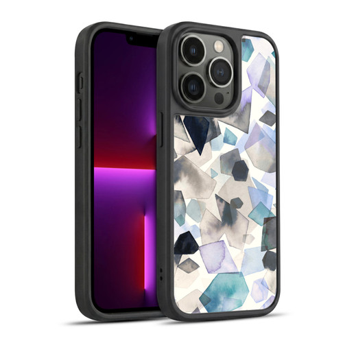 Ninola Pattern Abstract Crystals Blue Gel Armour Case For Apple iPhone 13 Pro