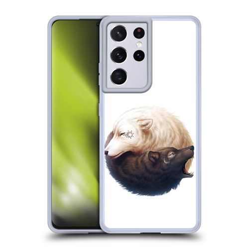 Jonas "JoJoesArt" Jödicke Creatures Yin Yang Wolves Soft Gel Case for Samsung Galaxy S21 Ultra 5G & MagSafe