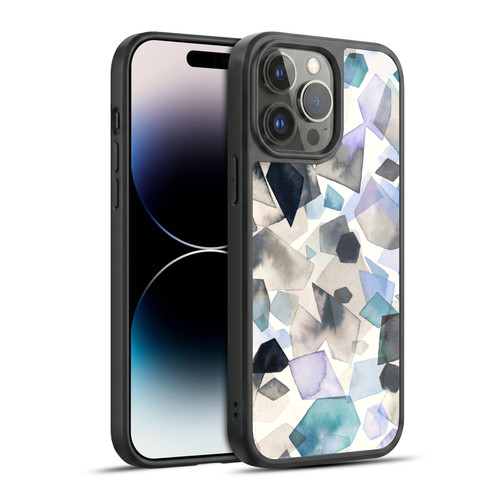 Ninola Pattern Abstract Crystals Blue Gel Armour Case For Apple iPhone 14 Pro Max