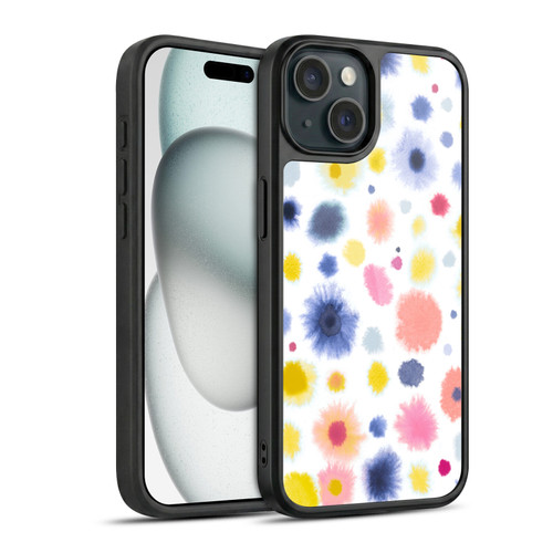 Ninola Pattern Abstract Watercolor Dots Gel Armour Case For Apple iPhone 15
