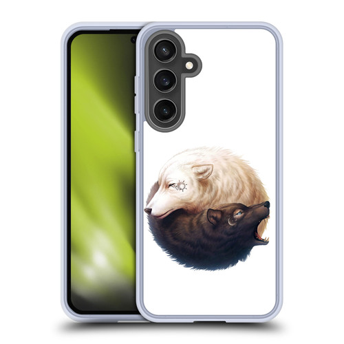 Jonas "JoJoesArt" Jödicke Creatures Yin Yang Wolves Soft Gel Case for Samsung Galaxy S24 FE & MagSafe