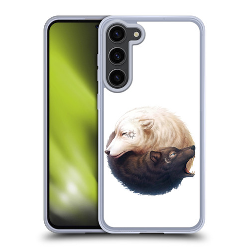 Jonas "JoJoesArt" Jödicke Creatures Yin Yang Wolves Soft Gel Case for Samsung Galaxy S23+ 5G & MagSafe