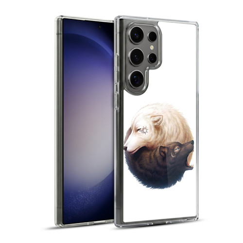 Jonas "JoJoesArt" Jödicke Creatures Yin Yang Wolves Soft Gel Case for Samsung Galaxy S23 Ultra 5G & MagSafe