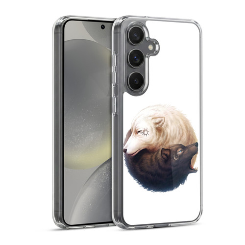 Jonas "JoJoesArt" Jödicke Creatures Yin Yang Wolves Soft Gel Case for Samsung Galaxy S24 5G & MagSafe