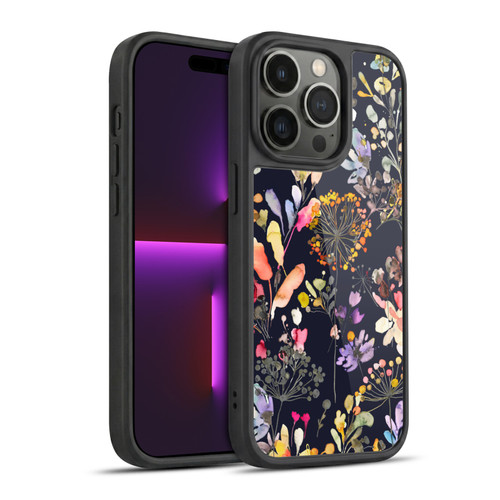 Ninola Wild Grasses Black Gel Armour Case For Apple iPhone 14 Pro