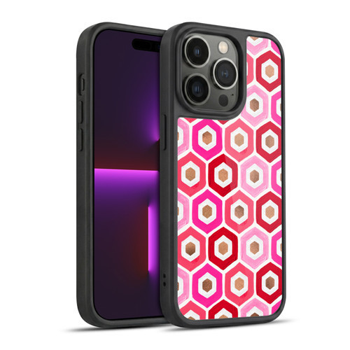 Cat Coquillette Patterns 6 Honeycomb Pink Gel Armour Case For Apple iPhone 14 Pro