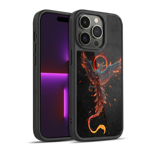 Christos Karapanos Mythical Art Black Phoenix Gel Armour Case For Apple iPhone 14 Pro