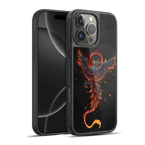 Christos Karapanos Mythical Art Black Phoenix Gel Armour Case For Apple iPhone 16 Pro Max