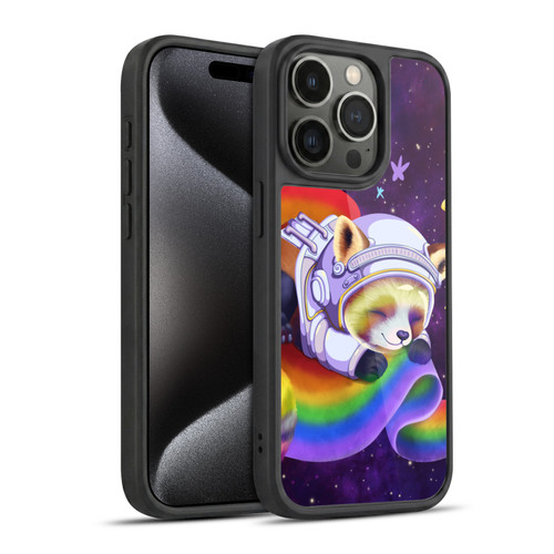Carla Morrow Rainbow Animals Red Panda Sleeping Gel Armour Case For Apple iPhone 15 Pro