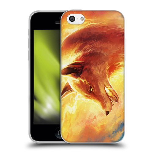 Jonas "JoJoesArt" Jödicke Wildlife Fire Fox Soft Gel Case for Apple iPhone 5c