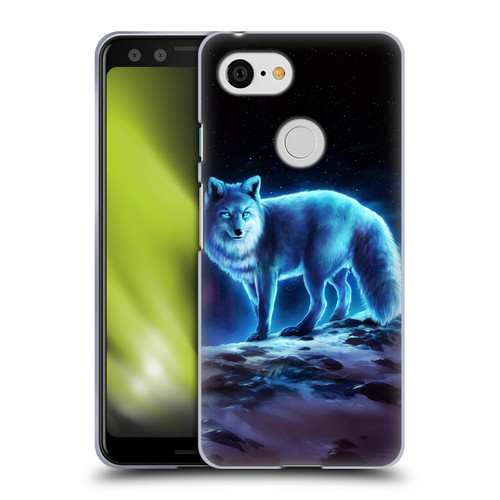 Jonas "JoJoesArt" Jödicke Wildlife Ice Fox Soft Gel Case for Google Pixel 3