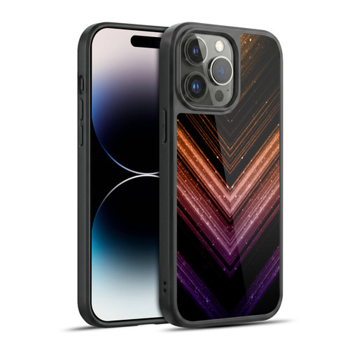 PLdesign Sparkly Metallic Orange And Purple Gel Armour Case For Apple iPhone 14 Pro Max