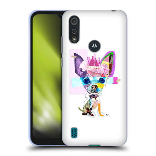 Michel Keck Animal Collage Chihuahua Soft Gel Case for Motorola Moto E6s (2020)