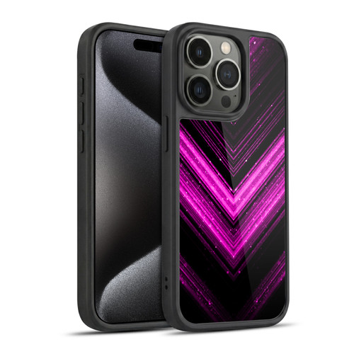 PLdesign Sparkly Metallic Pink Gel Armour Case For Apple iPhone 15 Pro